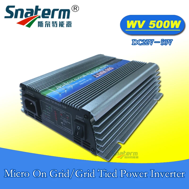 

500W DC22~50V MPPT Micro On Grid Tie Inverter AC220V AC110V,50HZ 60HZ Solar pure sine wave power inverter suit 36V solar panels