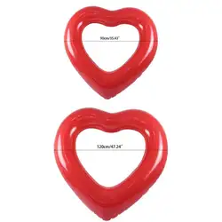 Надувной плавательный круг красный в форме сердца плавающие инструменты для плавания ming бассейн спасательный буй купальное кольцо