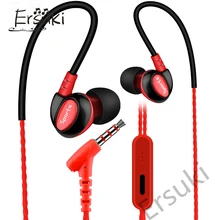 Sport Earphones Sweatproof Headphones 3.5mm jack Stereo with Microphone Headset Bass Earbuds For All Mobile Phone