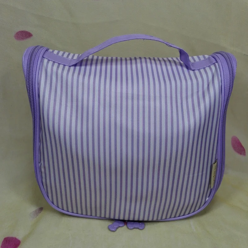 

Women Cosmetic Bags Striped Bag Fashion Women Travel Wash Bags Oxford Fabric Woman Bag Organizador Necessaries Makeup for Travel