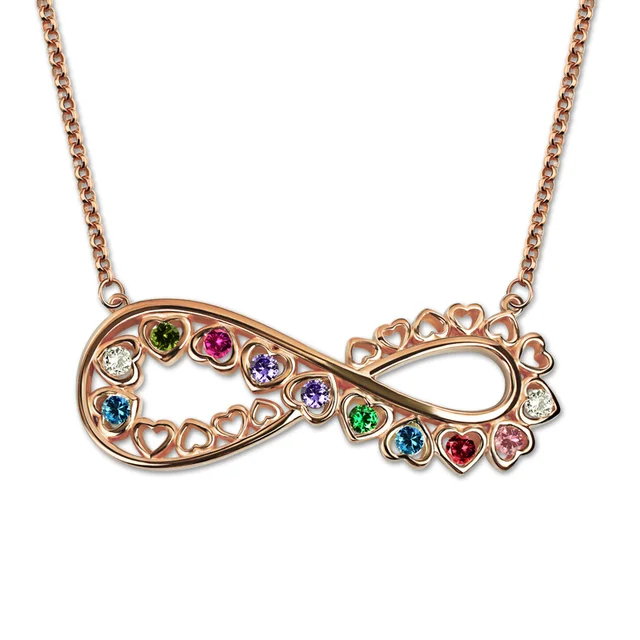 Family Birthstone Necklace 