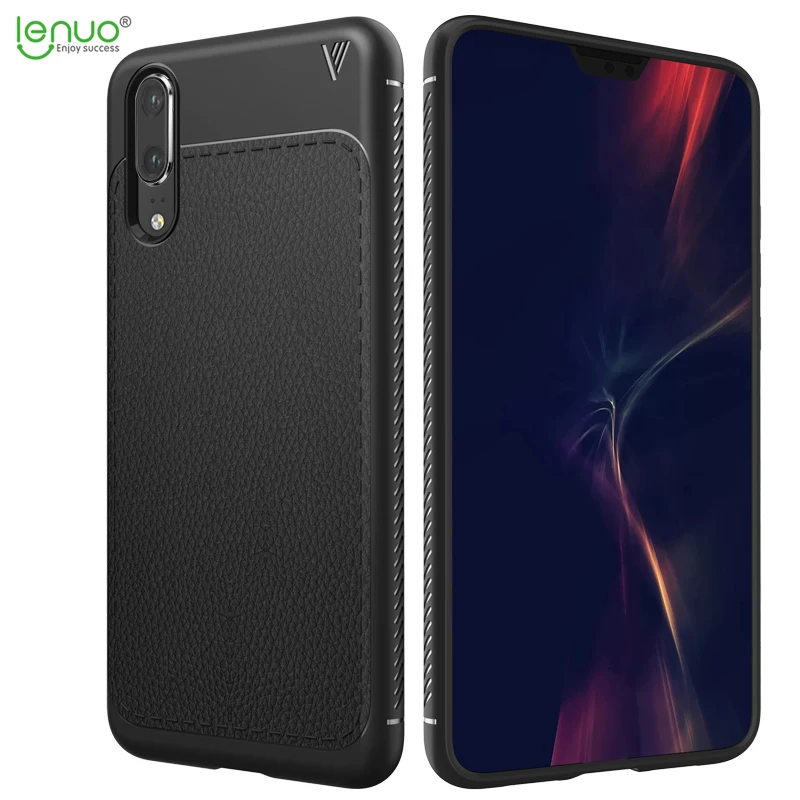 le-shen TPU+Leather matte case 5.7 inch Lenuo Original Soft Back Cover Case For huawei P20 |