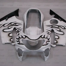 Для Honda Cbr600 1999-2000 Обтекатели CBRF4 99 мотоциклов обтекателя CBRF4 1999 черный, белый цвет узор пламени для обтекателя из пластика abs