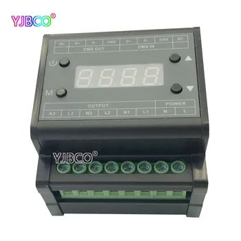 

DMX302 High voltage DMX triac led dimmer brightness AC90V-240V Output 3channels 1A/CH led panel light controller