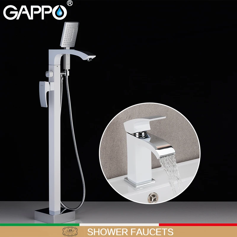 GAPPO Sanitary Ware Suite free standing bathtub faucet with basin taps brass water taps for bathrrom faucet mixers shower system GAPPO Sanitary Ware Suite free standing bathtub faucet with basin taps brass water taps for bathrrom faucet mixers shower system