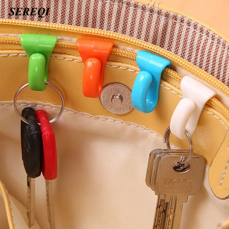 

SEREQI 2PCS/1Set Creative Anti Lost Bag Hooks Inside Built-Key Holder Bag Inner Key Clip For Easy Carrying