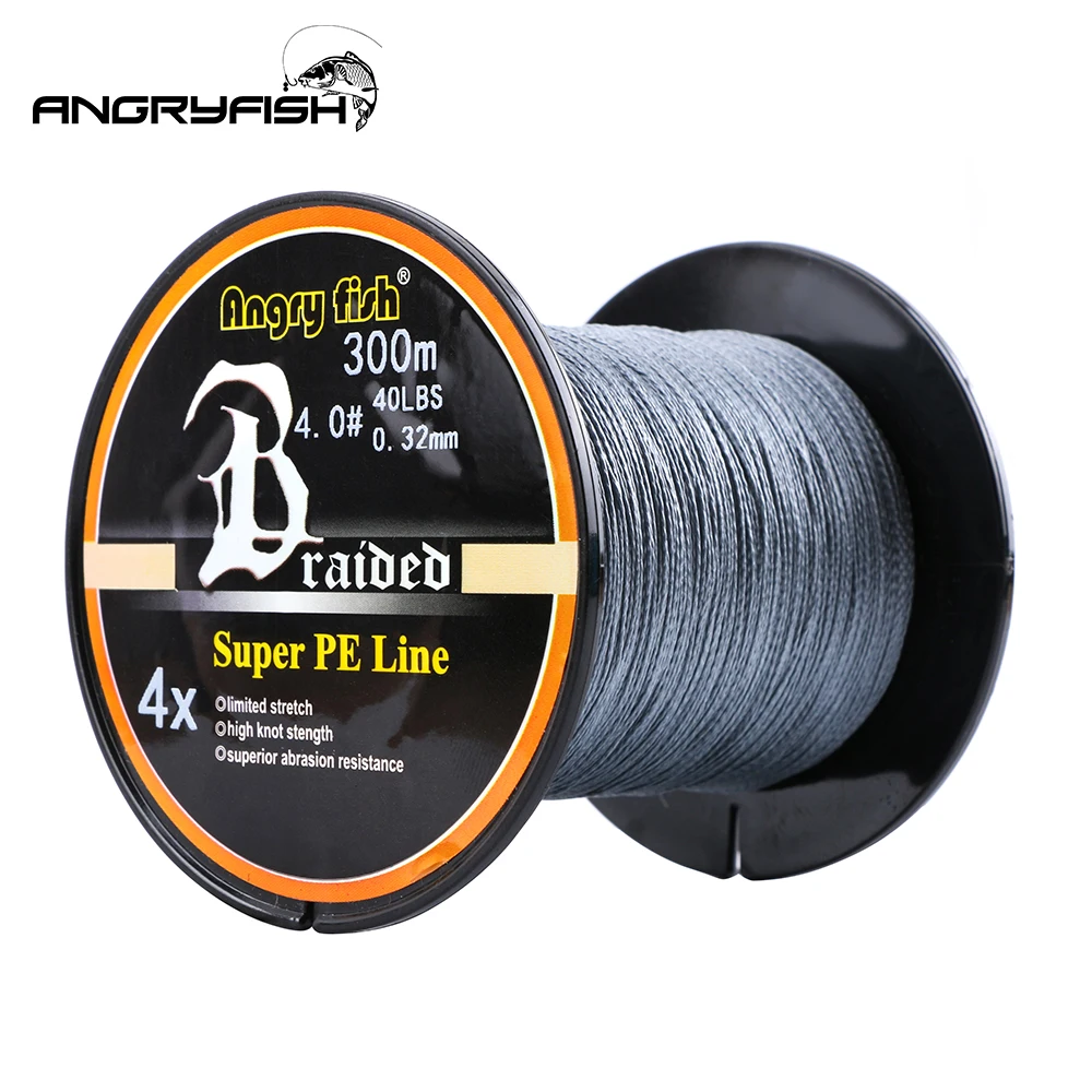 Angryfish 300 Meters 4x Braided Fishing Line Multifilament Fishing Wire Carp Fishing 10-80lb Super PE Line Angryfish 300 Meters 4x Braided Fishing Line Multifilament Fishing Wire Carp Fishing 10-80lb Super PE Line