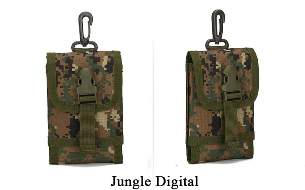 Унисекс Тактические Военные Вентиляторы полевое снаряжение открытый мобильный телефон сумка аксессуары Висячие многофункциональные аксессуары маленький карман - Цвет: Jungle digital
