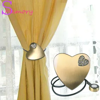 

10PCS drill love Curtains Tieback Holder Magnet Curtains Buckle Clips Magnetic Shower Curtain Strap Accessories Home Decoration