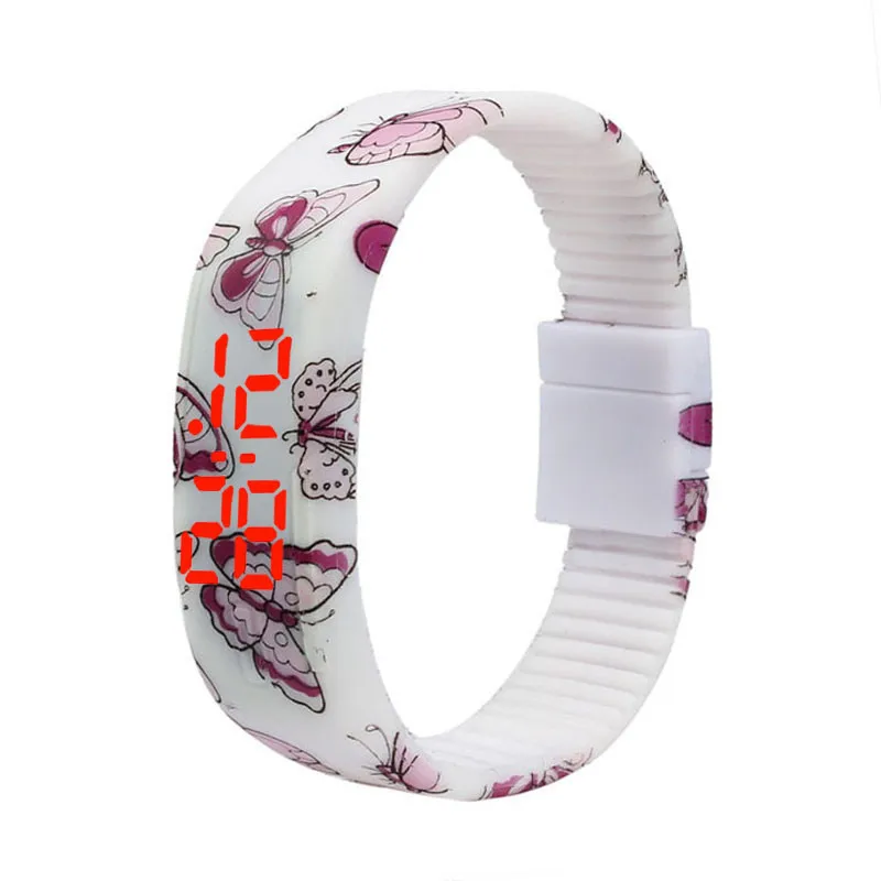 

New Fashion Children's Watches LED Digital Display Bracelet Watch Students Silica Gel Sports Wristwatch Children Clock Gifts #D