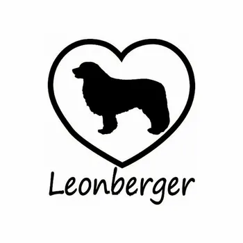 

11cm*12.5cm LEONBERGER Cartoon Creative Personality Car Stickers Vinyl Decal Black Silver C5-0046