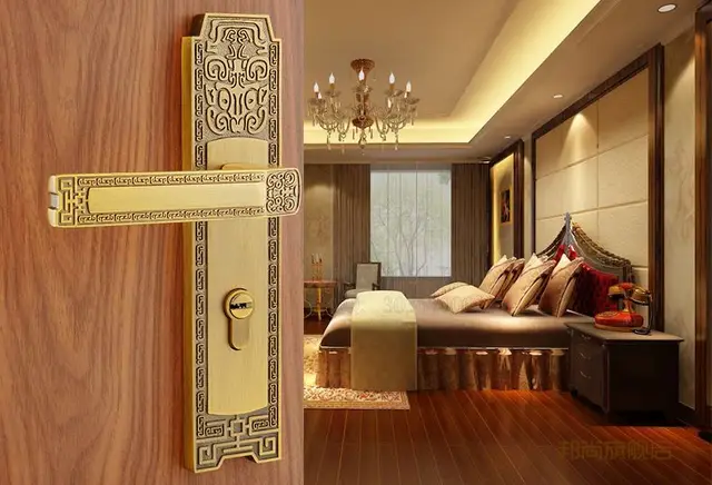 Chinese antieke slaapkamer deur binnendeur sloten handvat ... Chinese antieke slaapkamer deur binnendeur sloten handvat ...