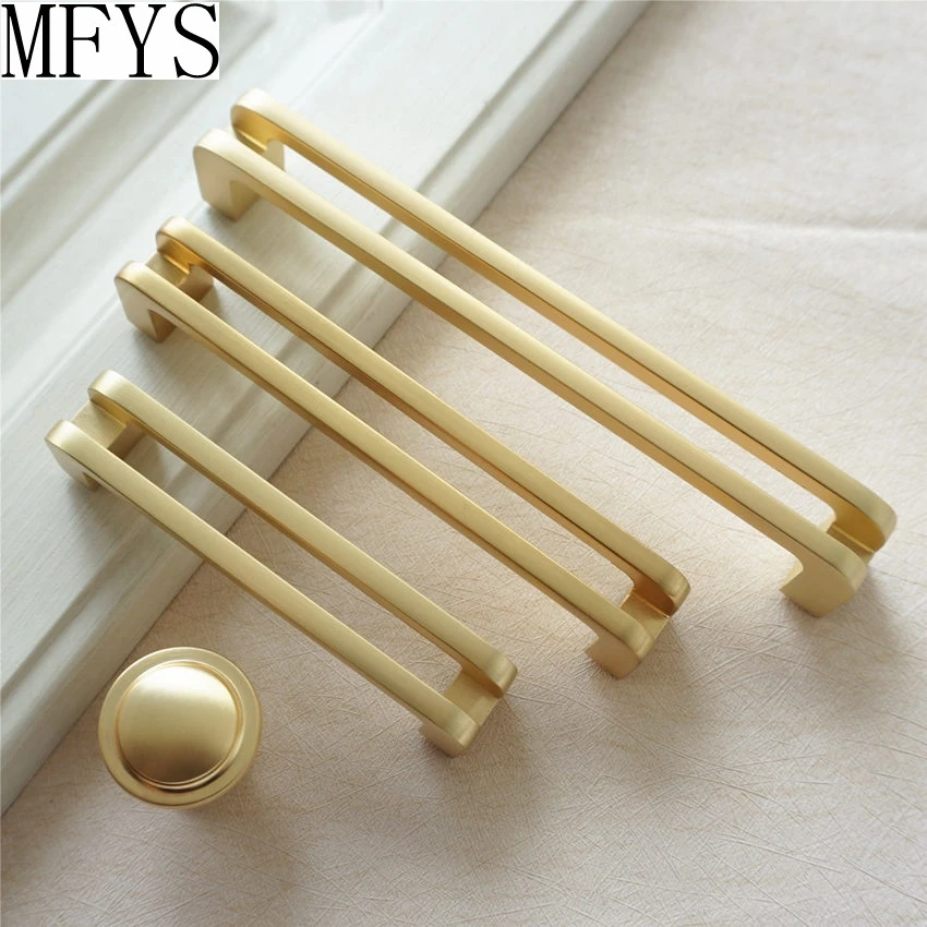 

3.75'' 5'' 6.3'' Modern Drawer Pull Knob Dresser Handles Knobs Door Pulls Handles Brushed Gold Kitchen Cabinet Handles Knob