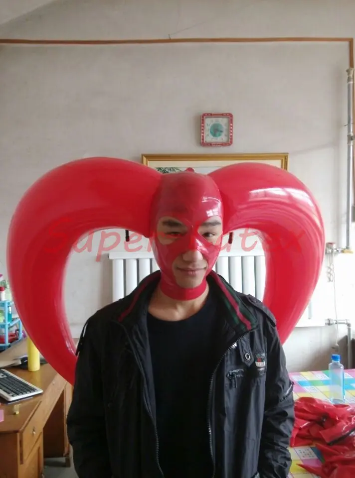 

Latex Mask Inflatable Halloween Mask Rubber Bar Hood Customized