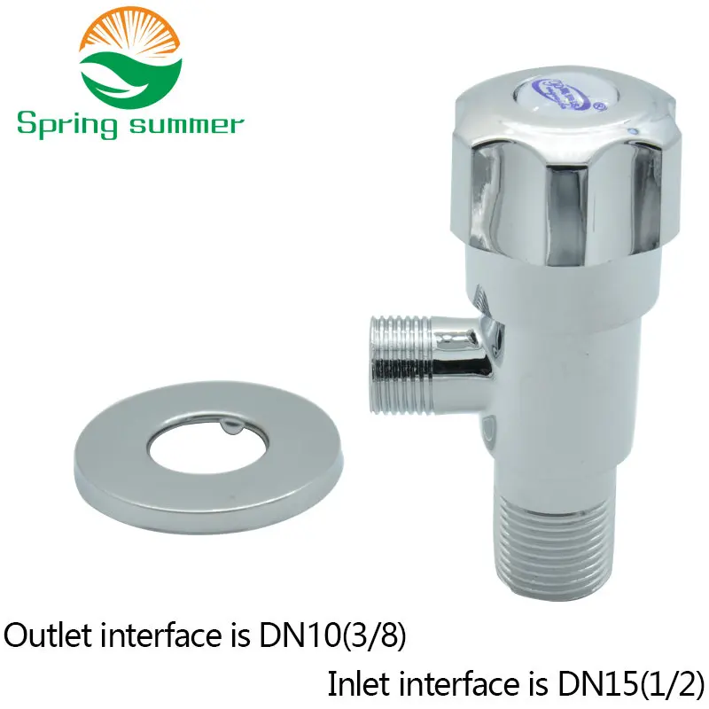 

SPRING SUMMER Triangle bathroom accessory 3/8*1/2 suqare angle valves Triangle Valve Toilet Cold Thick Anti-burst Angle DN10