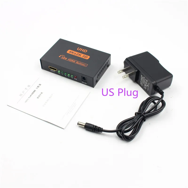 4K x 2K 3D 1X4 HDMI Сплиттер 4 порта ретранслятор усилитель концентратор 1080p 1 в Выход 5 В/2A
