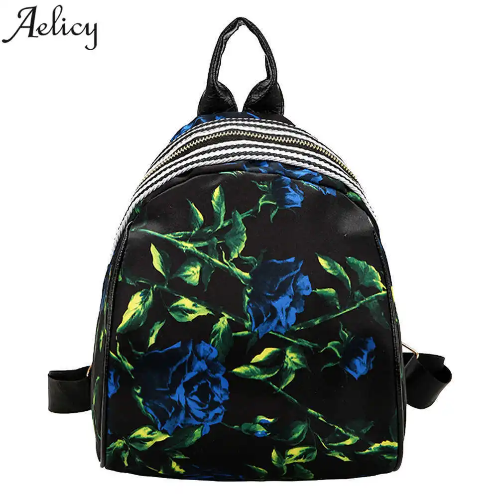 

Aelicy Luxury Women Print Cute Preppy Style School Bags for girls Travel Mini Backpacks for Teenage Girls Nylon Backpack Vintage