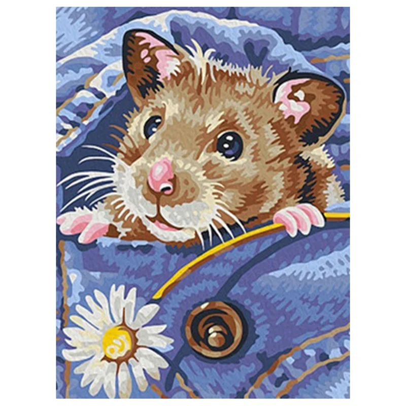 

Diamond Painting Full Display Little Dog Diamond Embroidery "Cartoon rat " Cross Stitch Rhinestones Decor Home CNN
