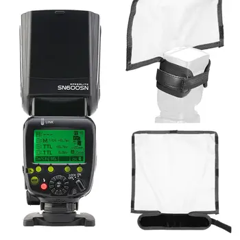 

Shanny SN600SN Master Flash Speedlight HSS GN60 for Nikon + Softbox Diffuser