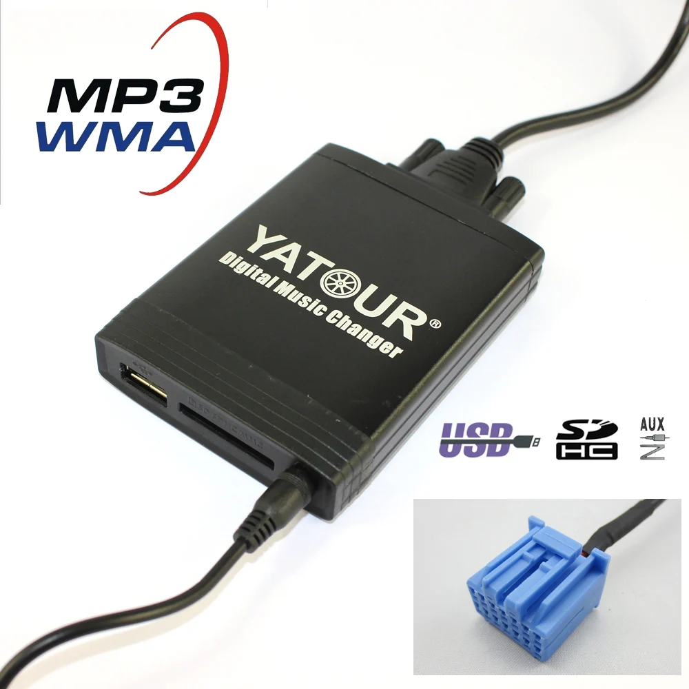

Yatour YT-M06 Car digital music changer For Honda Accord Civic CRV Fit Jazz Odyssey 1998-2004 USB SD AUX adapter BT interface