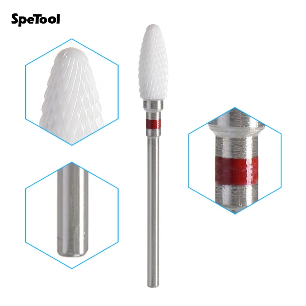 SpeTool Zirconia Ceramic Nail Bits Drillling Machine Bits Professional