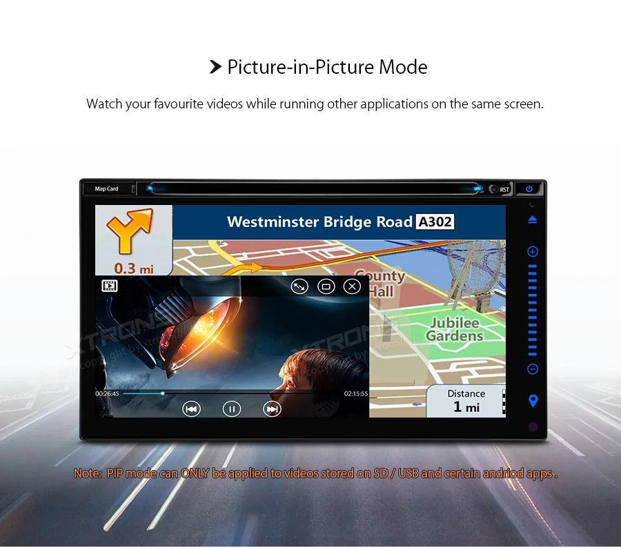 Best Android Universal 6.95" Car Multimedia DVD Player Radio Stereo Digital Touch Screen Auto Head Unit GPS RDS OBD2 Wifi Navigator 8