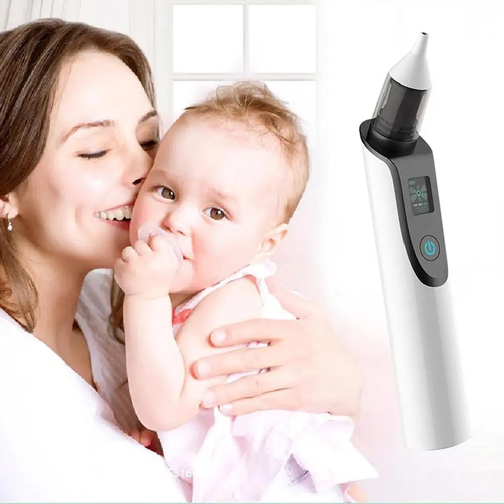 2 в 1 Электрический носовой аспиратор для новорожденных, очиститель носа для взрослых, удаление черных головок, 3 скорости, регулируемые 5 сменные наконечники