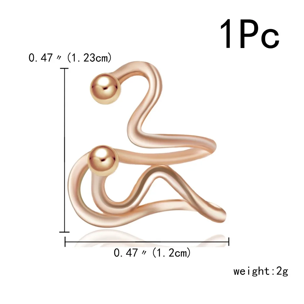 Горячая Распродажа, 1 шт., серьги в виде уха в стиле панк-рок, модные женские и мужские клипсы, манжета, без пирсинга, с вырезами, u-образная форма, мужские ювелирные изделия
