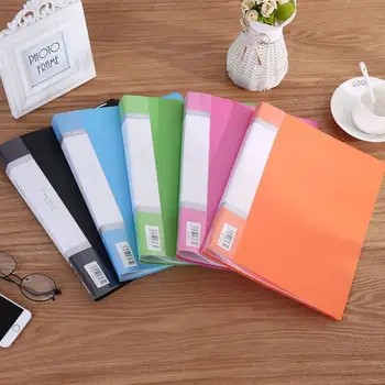 

1PC A4 Display Book 10 ~100Page Transparent Insert Folder Document Storage Bag for Bank Campus File Office Workplace Family Life