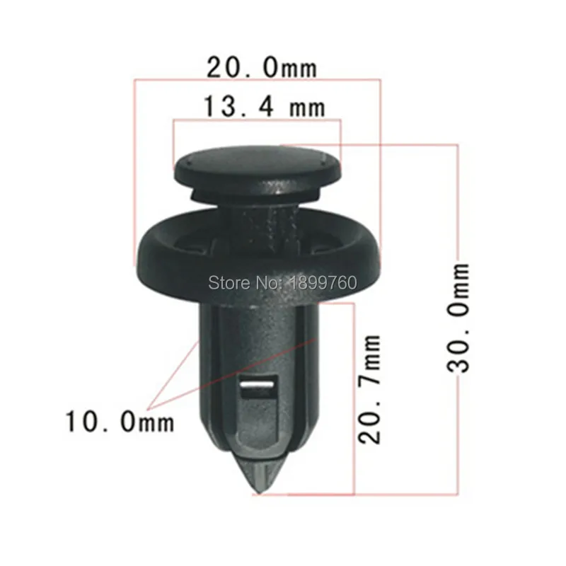 

20x Bumper Fender Black Nylon Splash Shield Push-Type Retainer Clips With Metal Insert 91506S9A003 for Honda Accord For CR-V