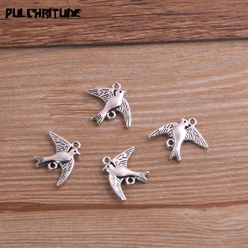 

16pcs 17*21mm Metal Zinc Alloy Bird Pigeon Charms Fit Jewelry Animal Pendant Charms Makings
