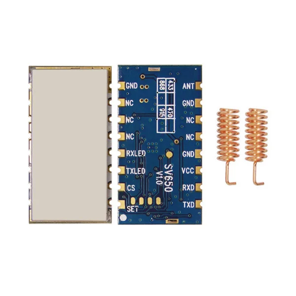 

2pcs/lot embedded Si4432 500mW 433MHz | 868MHz | 915MHz with TTL | RS485 port RF transceiver module SV650