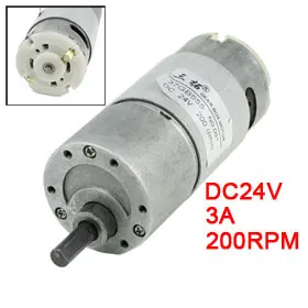 

UXCELL Hot Sale 1 Pcs 200RPM DC 24V 3A 6mm Shaft Speed Reducing Geared Box Motor