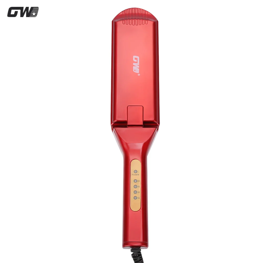 GUOWEI GW-7004 Oversize Flat Iron Выпрямление Инструменты для укладки волос выпрямитель 360 анти-обмотки Мощность шнур красоты волос инструмент