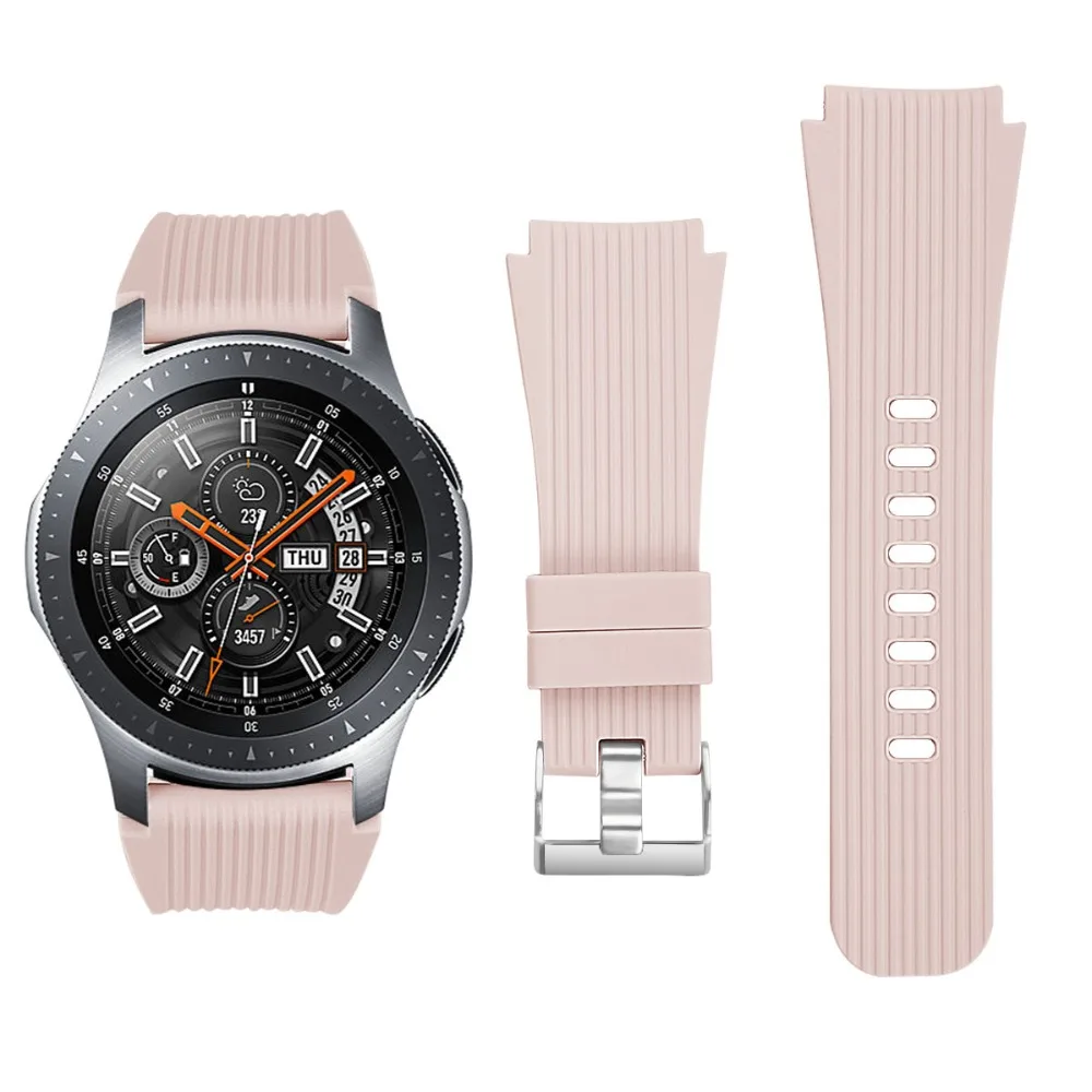 22 мм силиконовый ремешок для samsung Galaxy Watch спортивный резиновый сменный Браслет ремешок для часов для Galaxy Watch 46 мм черный белый