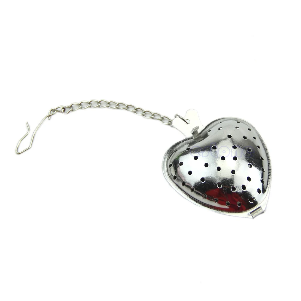 

New Stainless Steel Heart Shape Infuser Filter Strainer Tea Spice Ball Spoon