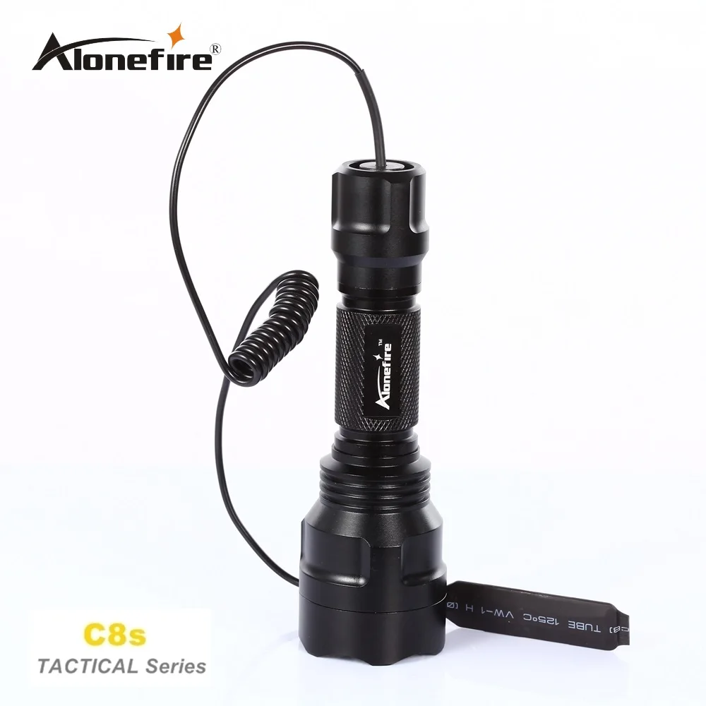 Светодиодный тактический фонарь AloneFire C8 CREE XM L2 U3 20 мм крепление для страйкбольной