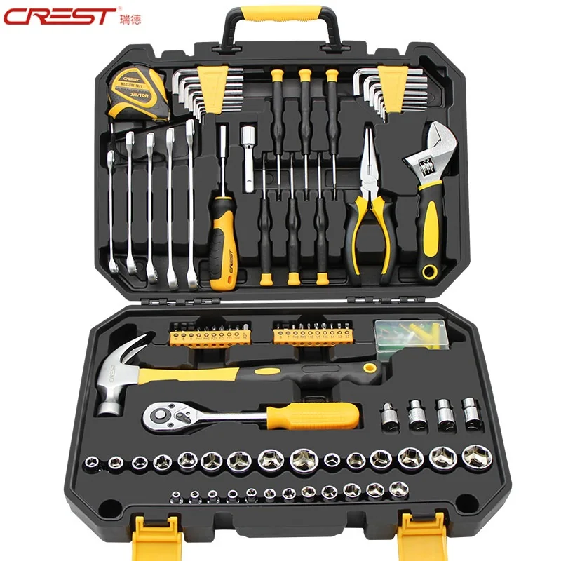 

CREST hardware toolbox set car multi-function socket wrench auto repair maintenance home combination