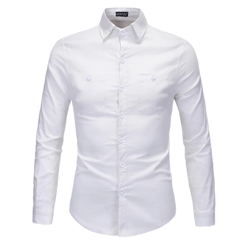 

Men's shirts Brand long sleeve fashion Masculina Chemise Homme New 2016 Social For Camisa Slim Cotton material solid color
