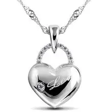 2016 new design sharpening mirror love coronary heart birthday valentine’s day reward 925 pure silver pendant necklaces