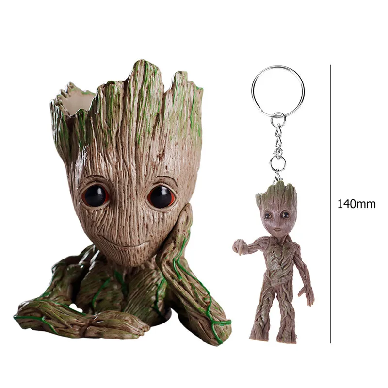 Groot Baby Flower Pot фигурки модель игрушки ручка горшок держатель растения горшок цветочный горшок Deocration для дома детский подарок - Цвет: Height140mm