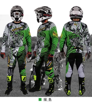 

New Design Men M,L,XL, XXL,3XL Camouflage Blue Green Ktm Dirt Bike Off-road Motorcycle Suit Motorbike downhill pants jersey