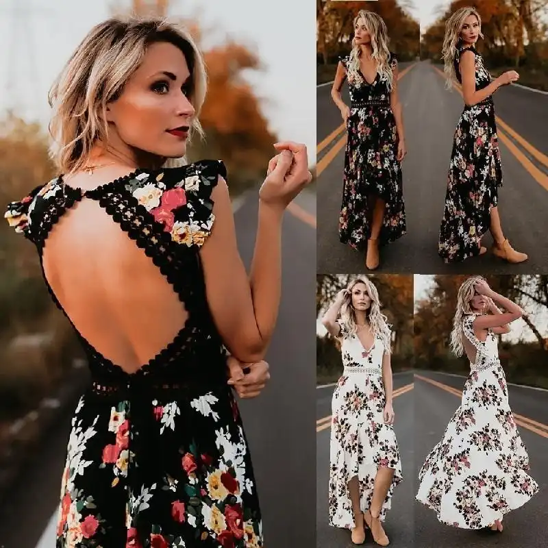 backless floral maxi dress