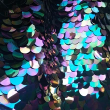 Симфония рыбные чешуи ткани с блестками лазерные ткани бусины Ткань сцены якорь фотографии фоновая ткань