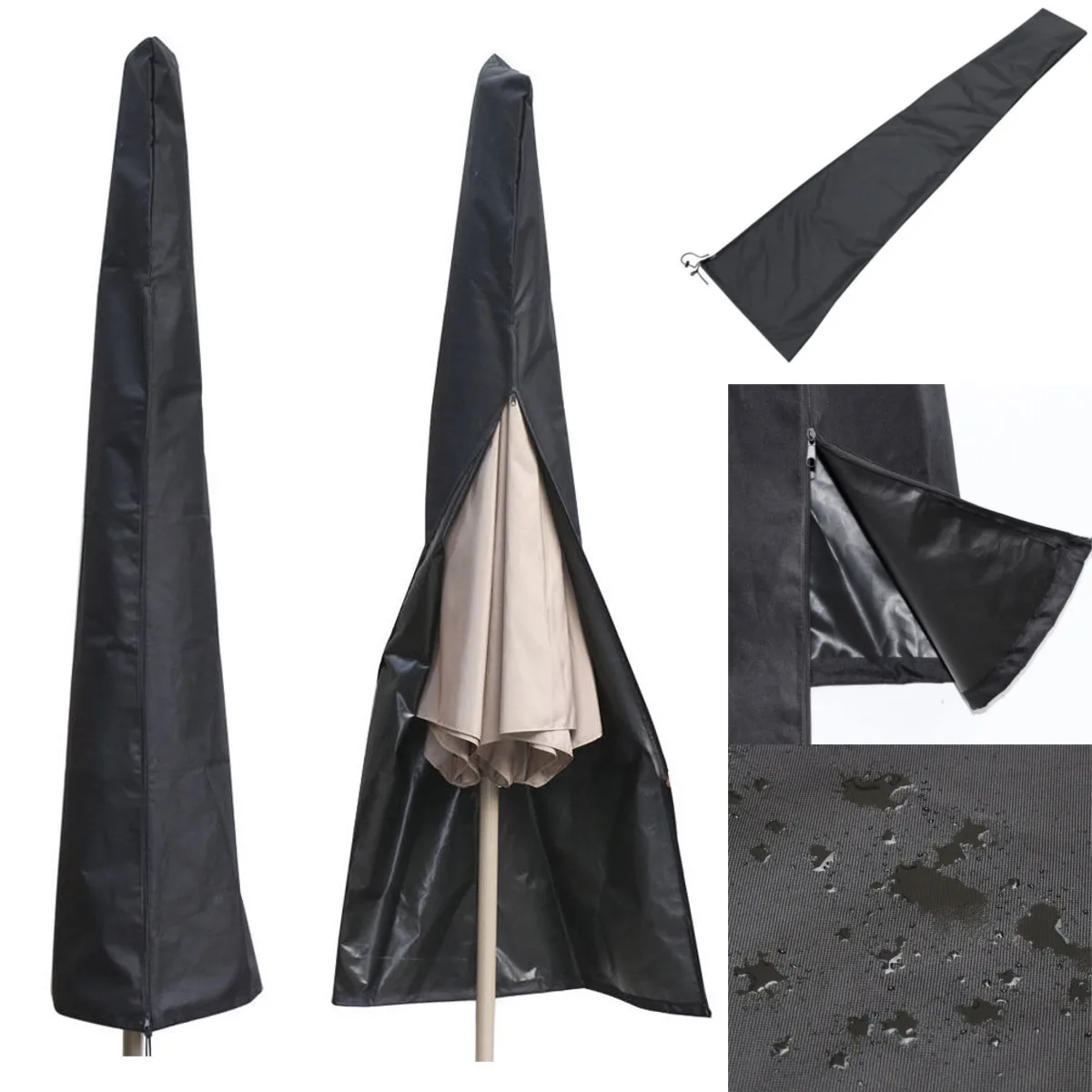 

190X57X26CM Outdoor Waterproof Patio Umbrella Canopy Rain Cover Shade Protective Sunshade Sun Shelter Shed Zipper Bag Awing Bags