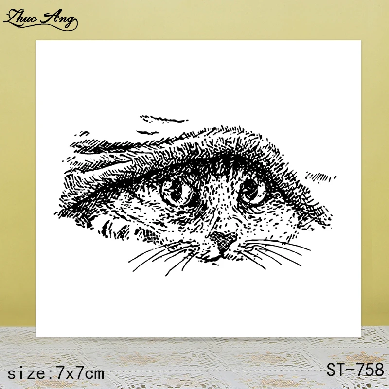 

ZhuoAng Friend's cat transparent silicone stamp / sticker DIY scrapbook / photo album decorative transparent seal
