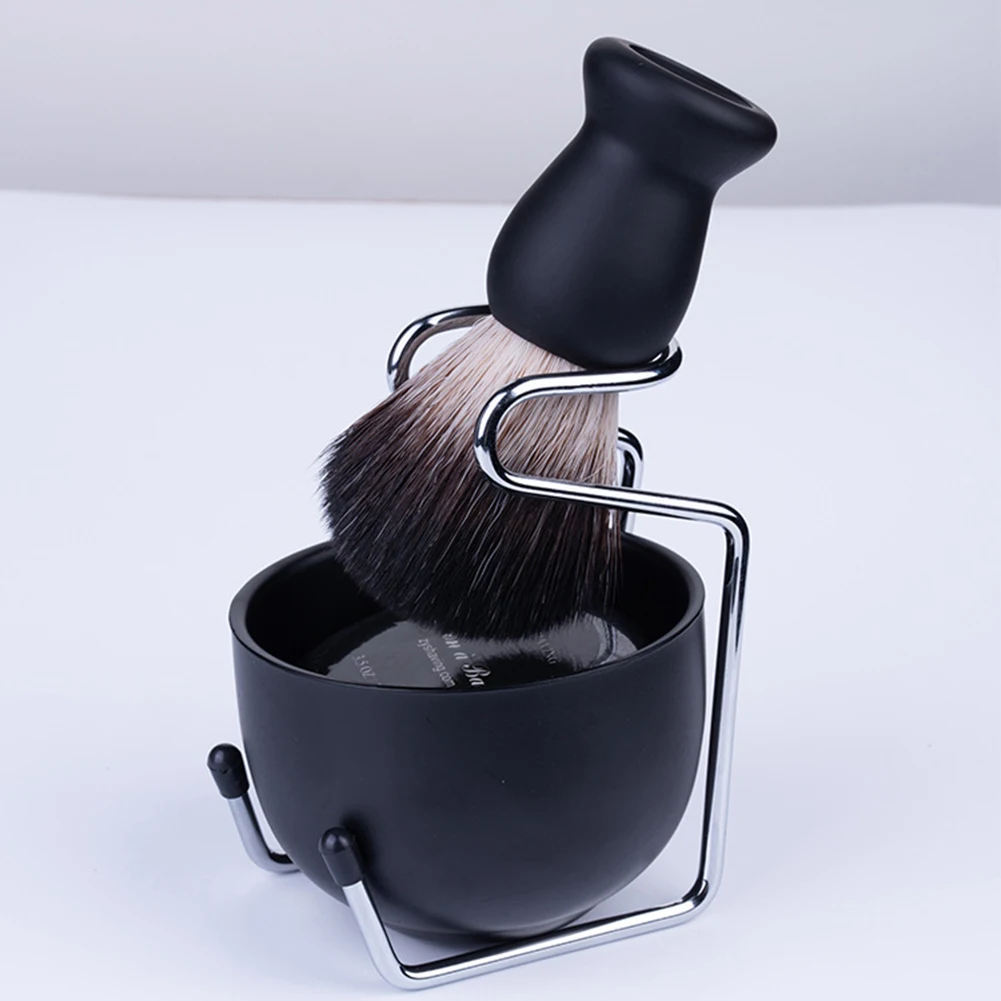 Anself 4 шт. мужской набор для бритья, портативный высококачественный мужской держатель для бороды, щетка для бороды, мыльница, набор мыла для бритья
