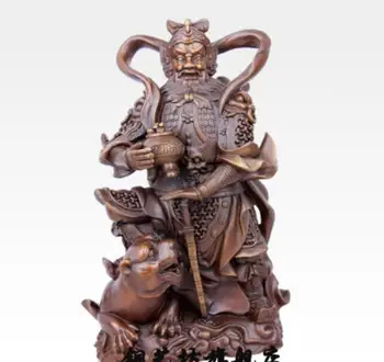 

18" China Copper Warrior Guardian Tiger Statue