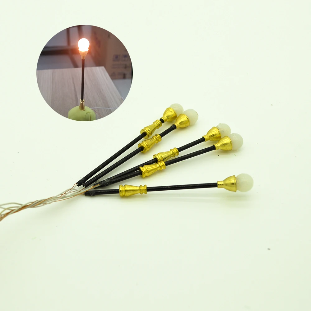 LD-20pcs Scale Train Layout Set Model Lampposts Lamps Posts HO