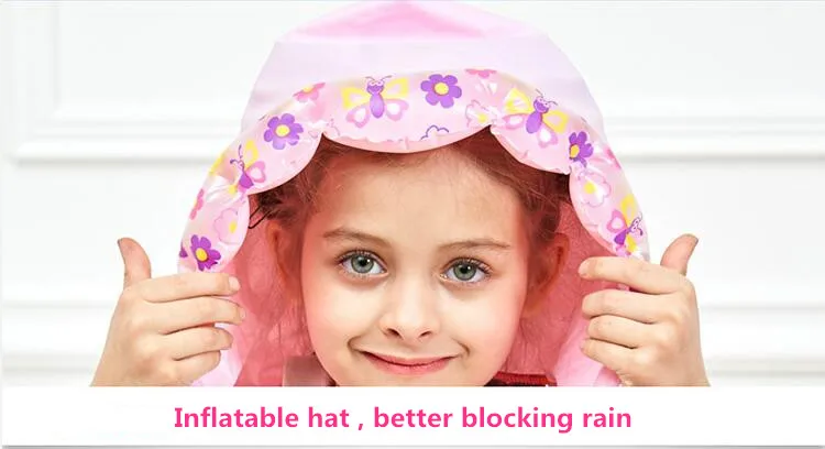 8.Toddler Kids Raincoat EVA Rain Coat Hooded Boys Girls Rain Poncho Impermeable Raincoat For Children With Schoolbag